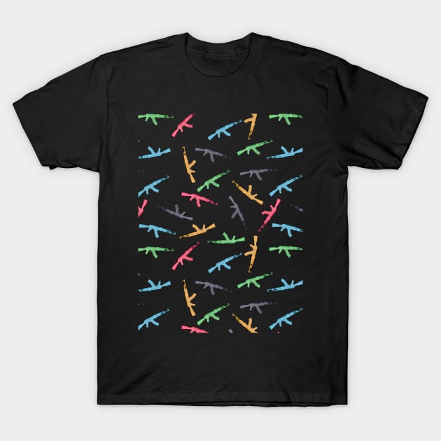 AK 47 Seamless Pattern T-Shirt by nolabel